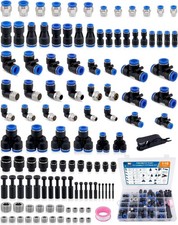 116PCS Quick Connect Air Hose Fitting Kit, 1/8" 1/4" 3/8" 1/2" Push to Connect F