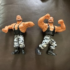 Vintage 1991 Titan Sports Hasbro Bushwhackers Luke Butch WWF Action Figures