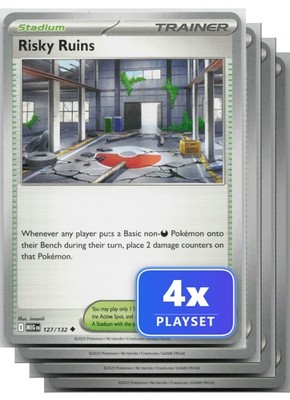 Pokemon Risky Ruins Uncommon 127/132 Mega Evolution MP imonii Playset of 4