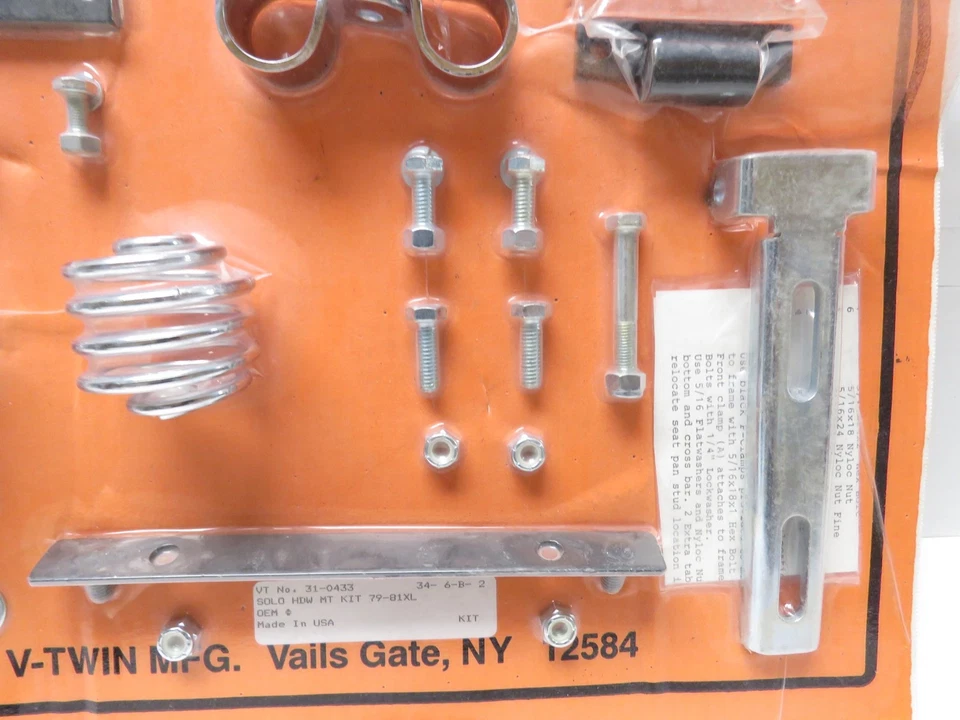 NUEVO V-Twin Solo Seat Kit de montaje de resorte helicoidal para Harley Davidson 79-81 modelos XL Foto 3 de 4