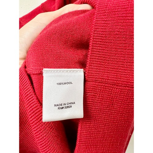 Suéter Pullover Rojo Para Mujer GRLFRND Lana Merino Manga Larga Cuello Alto - Imagen 5 de 6