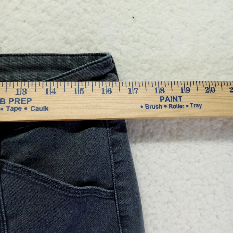 Pantalones de mezclilla ajustados cargo gris carbón pistola para mujer detalle en el tobillo talla 32 Foto 2 de 4