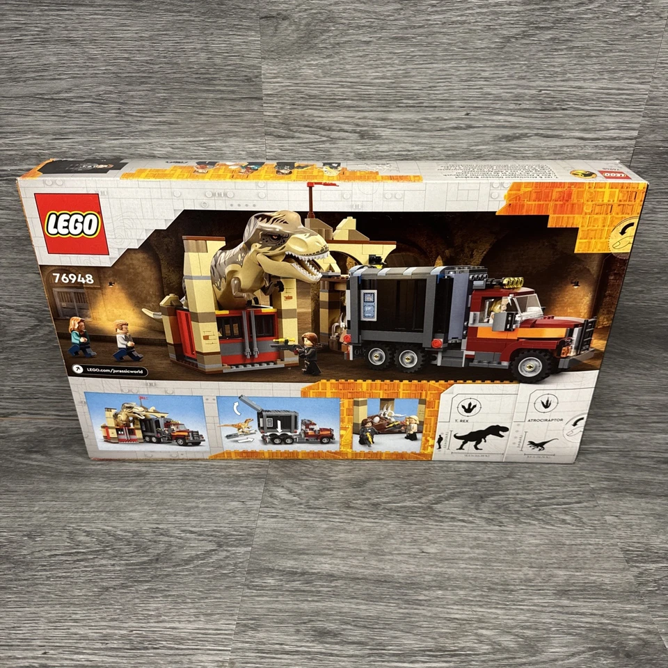 Lego 76948 T. rex & Atrociraptor Dinosaur Breakout BRAND NEW - Image 3 of 4