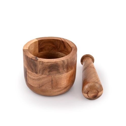 Handmade Acacia Wood Mortar and Pestle Perfect for Grinder for Herbs, Garlic,... - Picture 3 of 8