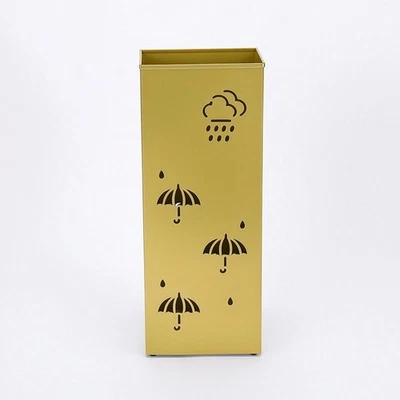 Porte-Parapluie Rectangulaire Ajouré Porte-Parapluies En Métal Décoratif - Photo 1/4