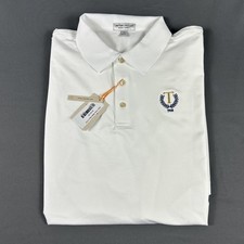 Peter Millar Golf Shirt Polo CS Summer Comfort Chest Logo XL White NWT MSRP 100