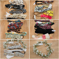 Lot Of 25 Adult Boutique Boho Headbands New NWT Floral Flowers Lace Rhinestone