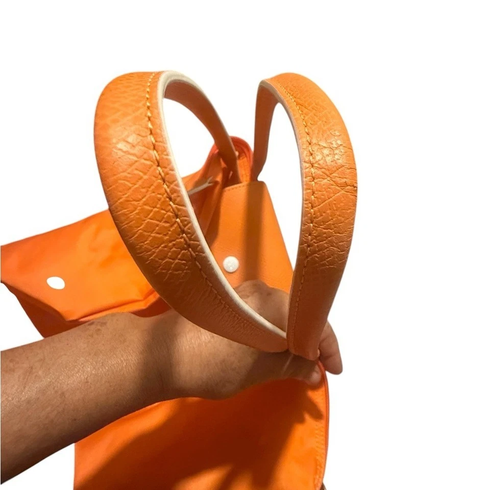 Longchamp Le Pliage Logo Orange Large Tote - Image 4 of 4