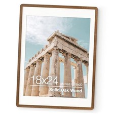 18 x 24 Poster Frame  Solid Oak Wood 24x18 Poster Frame  18''x24''-1P Walnut