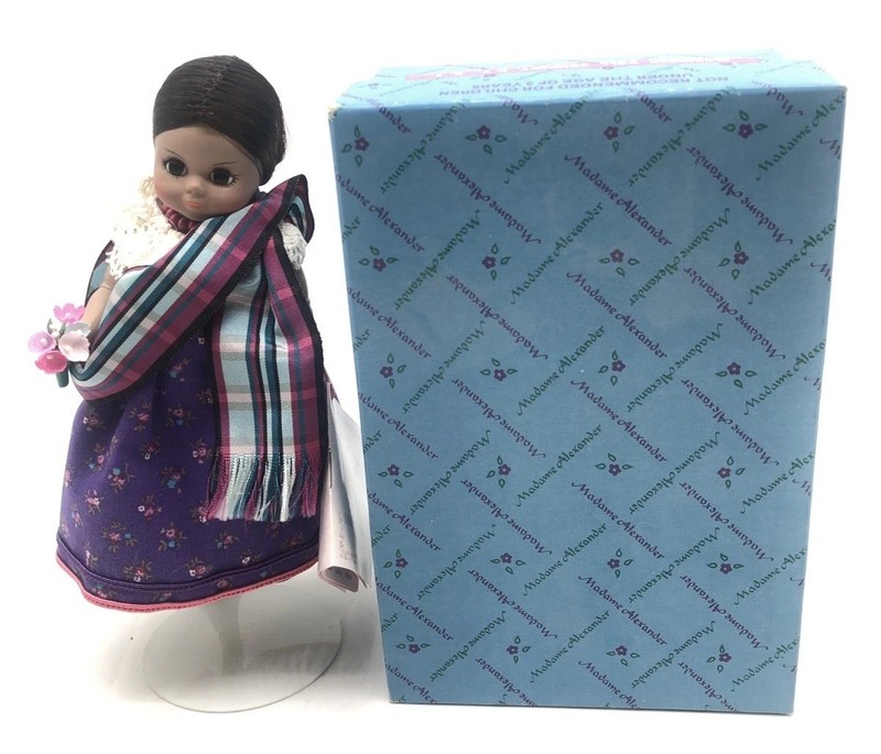 7.5” 1960’s-1970’s Madame Alexander Doll Laos #525 Box With Tag Sleepy Eyes