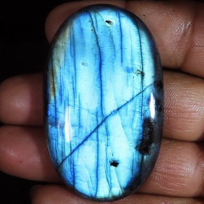 natural LABRADORITE oval shape Opaque loose gemstone 160.90 Carat. (34x58x08 mm)