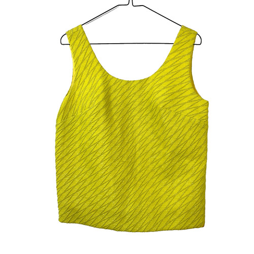 Vintage Julie Miller California Chartreuse Metallic Sleeveless Shell Chest 37"