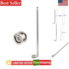 Versatile 7 Sections Telescopic Antenna for Police Scanners and Two-Way Radios