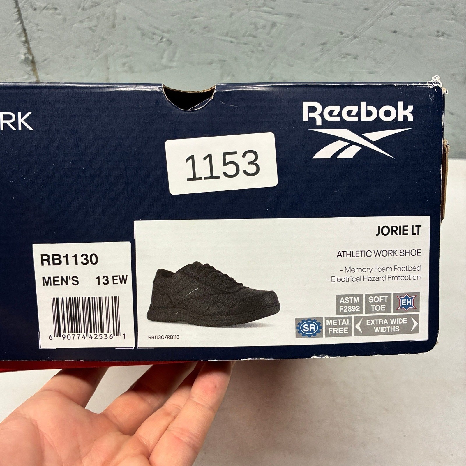 Reebok Jorie LT Work Shoes Men's 13 Extra Wide Black Soft Toe EH NWB thumbnail 12