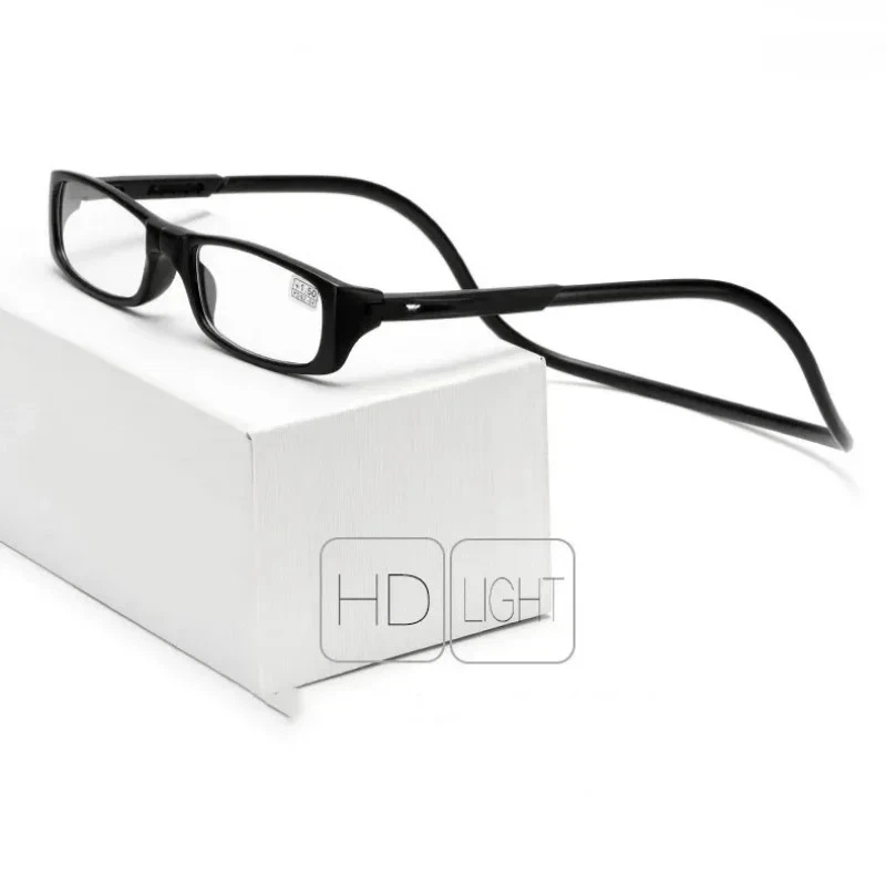 Hanging Magnetic Reading Glasses Adjustable Eyeglasses Front Click Connect Neck