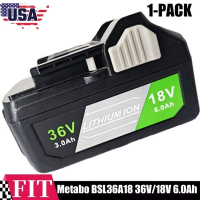 1-Pack For Metabo HPT BSL36A18 6.0Ah Li-Ion Battery 36V/18V Multi Volt 372121M