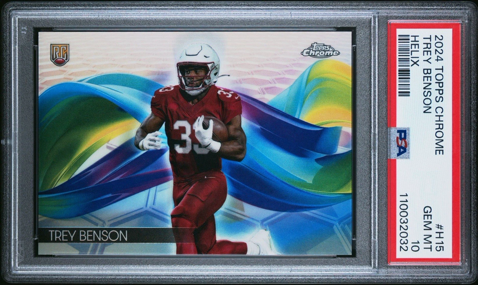 Trey Benson Topps Chrome Helix #H15 Base