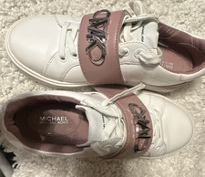 Michael Kors Women s White Pink Low Top Lace-...