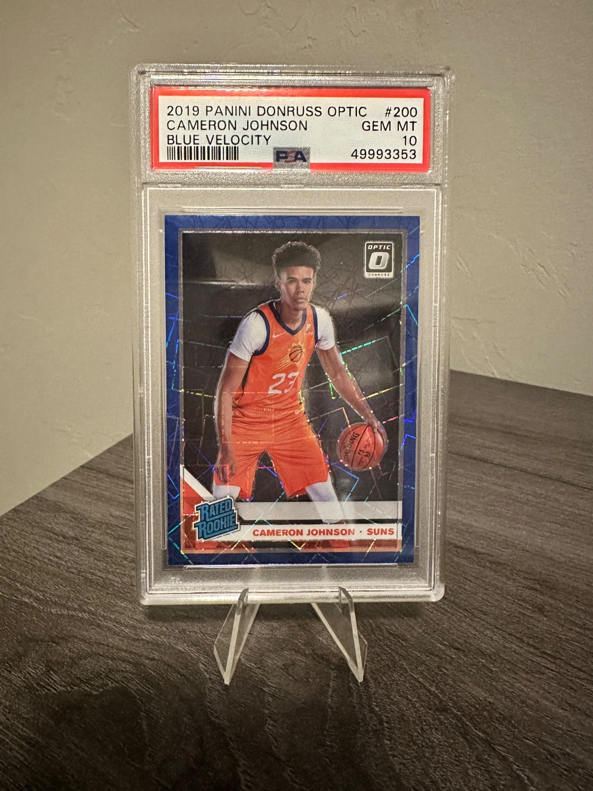 2019-20 Donruss Optic Rated Rookie Cameron Johnson #200 Blue Velocity - PSA 10💎