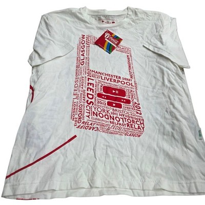 London 2012 Olympic Relay Coca-Cola Olympic Flame T-Shirt Medium weiß