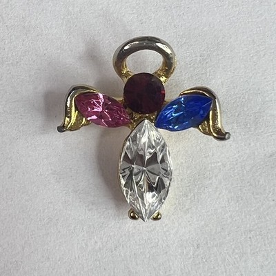 Christian Catholic Religious Angel Gems God Vintage Pin Lapel Hat Pin #110