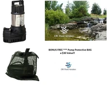 NEW 1/2hp PAF-40 Tidal Wave 4,950gph Submersible Water Feature Pump +FREE BAG