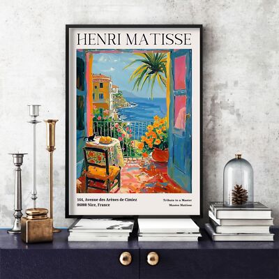Henri Matisse Druck, Henri Matisse Ausstellungsposter, buntes Wandbild (33c)