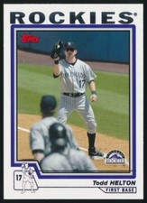 2004 Topps #110 Todd Helton, Colorado Rockies, HOF.
