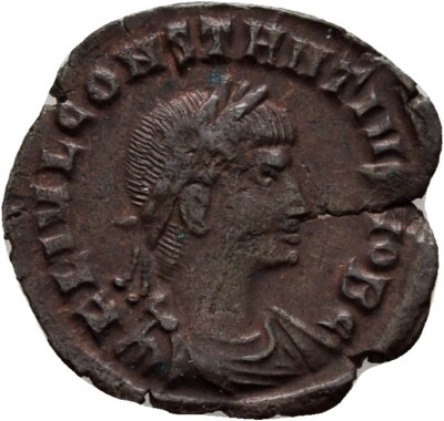 Rom Bronze Constantius II. Antiochia Follis  16 mm/ 0,8 g  Original Münze#SEX187