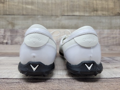 New Callaway W471-01 Half Lace White On White Leather Womens Golf Spikes Size 7 - Picture 8 of 10