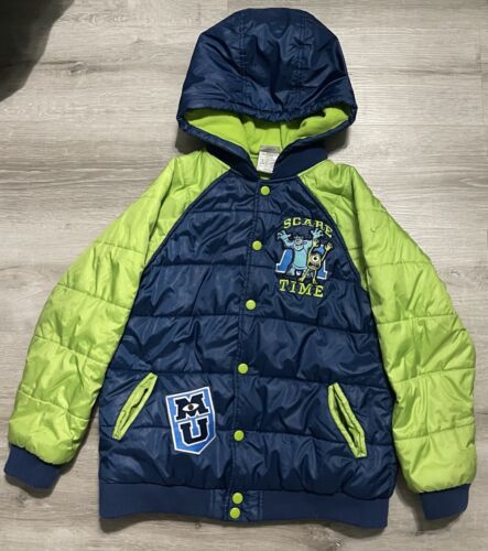Boys Size Large (10) Disney Monsters Inc Monsters University Puffer Winter Jacke - Picture 1 of 7