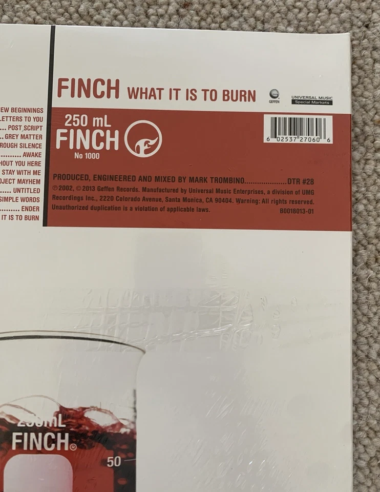 Fac. Sealed, Finch - What It Is To Burn, 2nd Press? Teal Marble Vinyl? SEE DESC - Image 4 of 4