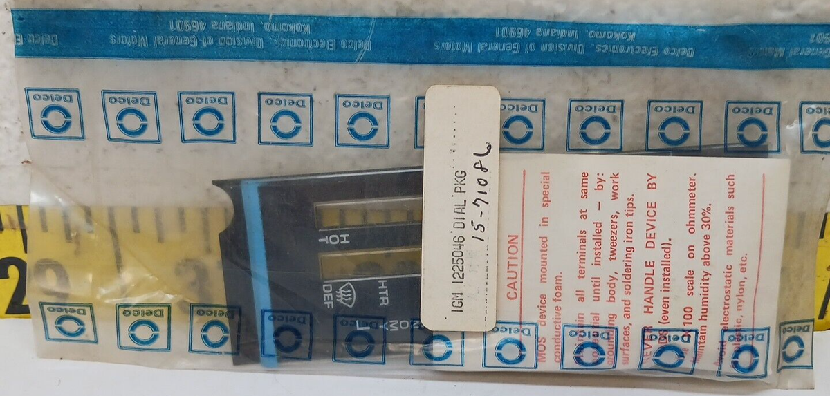 New OEM GM AC Delco Dial Face Plate 1225046 1981 Oldsmobile Omega