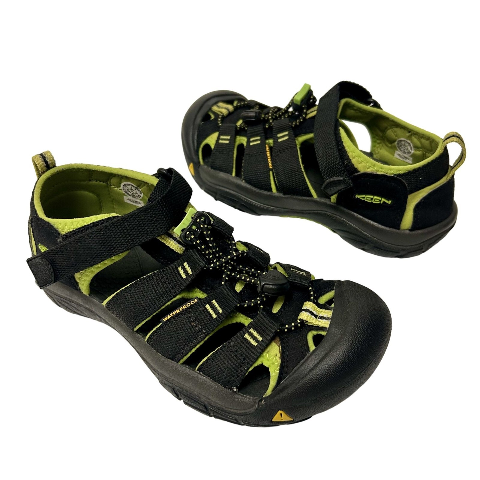 Sandali Keen Newport H2 neri verdi NEON scarpe da acqua FIUME US 3 UK 2 EU 35