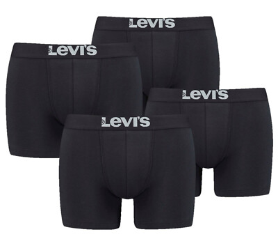 4er-Pack Levi´s Herren Boxer Short Schwarz Größe: S - Unterwäsche Slip