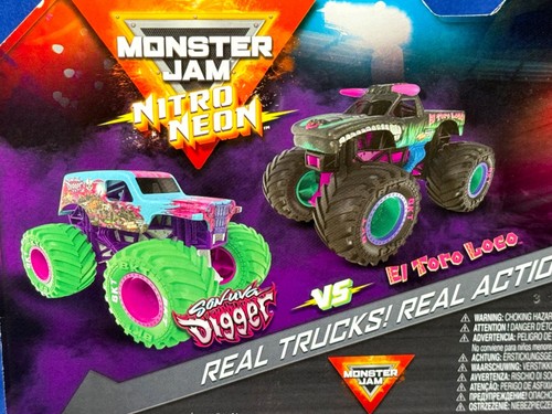 ALIEN INVASION & MEGALODON - Monster Jam NITRO NEON 2-Pack 1/64 Scale WALMART - Picture 7 of 7