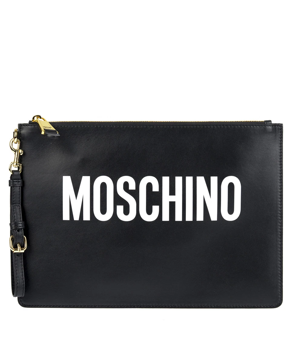 Sac à Main MOSCHINO Noir Moyen En Nylon Et Cuir - Neuf Sans étiquette, Made In Italy