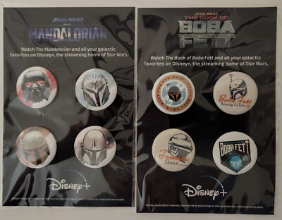 Disneyland After Dark Star Wars 8 Buttons Mandalorian & Boba Fett 2022