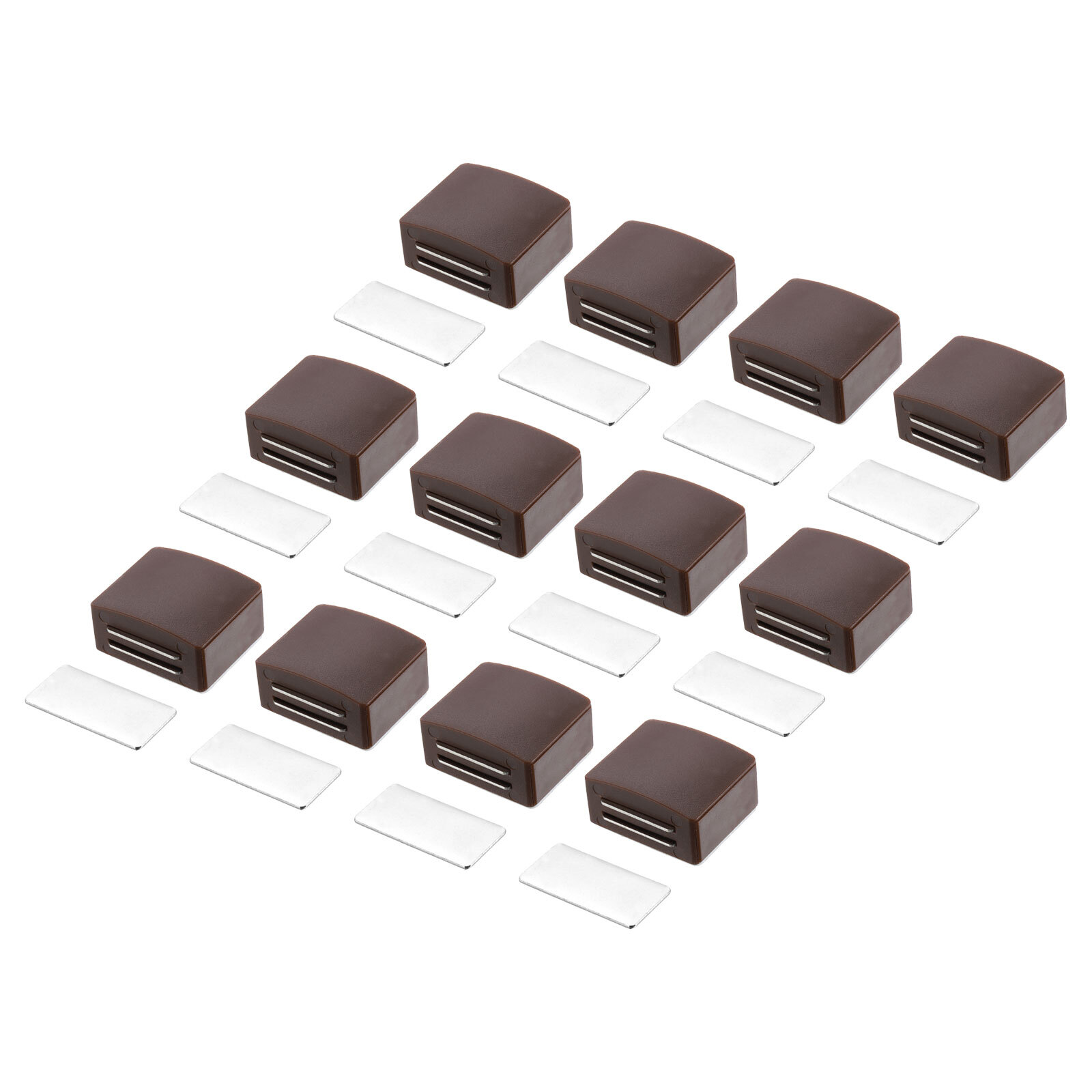 12-Pack Bronze Magnetic Cabinet Latch Locks with Adhesive Backing