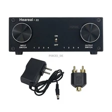 Heareal-Z2 Lossless Audio Switcher 4 Inputs 4 Outputs  Hifi Audio Signal Adapter