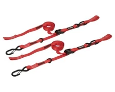 SpeedStrap 1In x 10Ft Cam-Lock Tie Down with Snap S-Hooks Soft-Tie (2 Pack) - Re