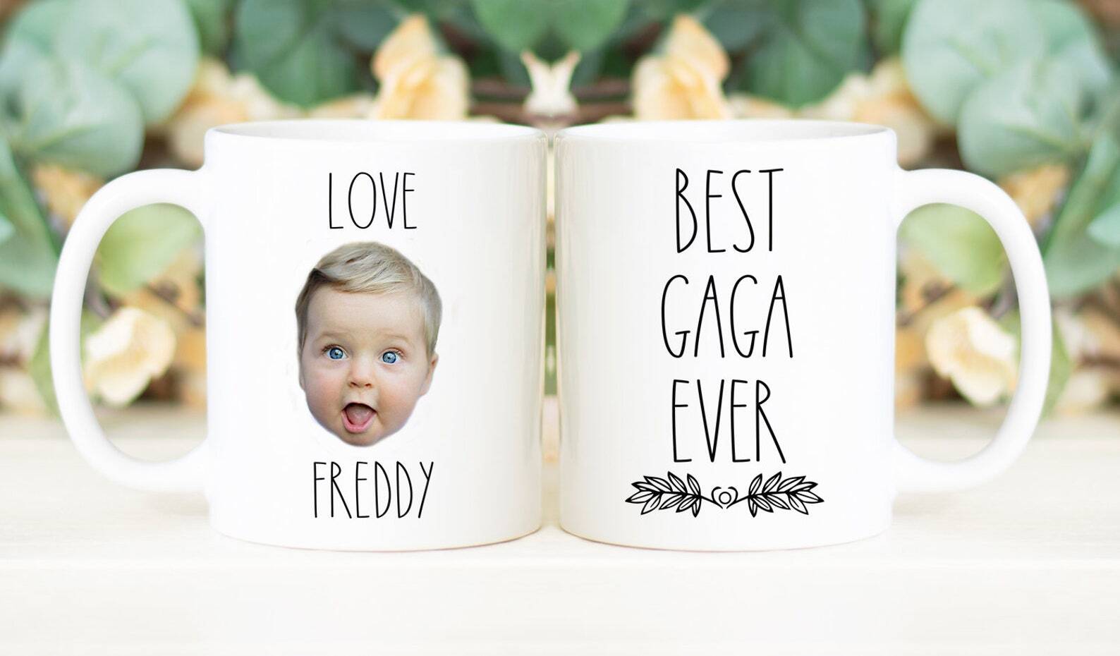 Best Gaga Ever Mug Custom Face Mug Personalized With Photo Of Baby