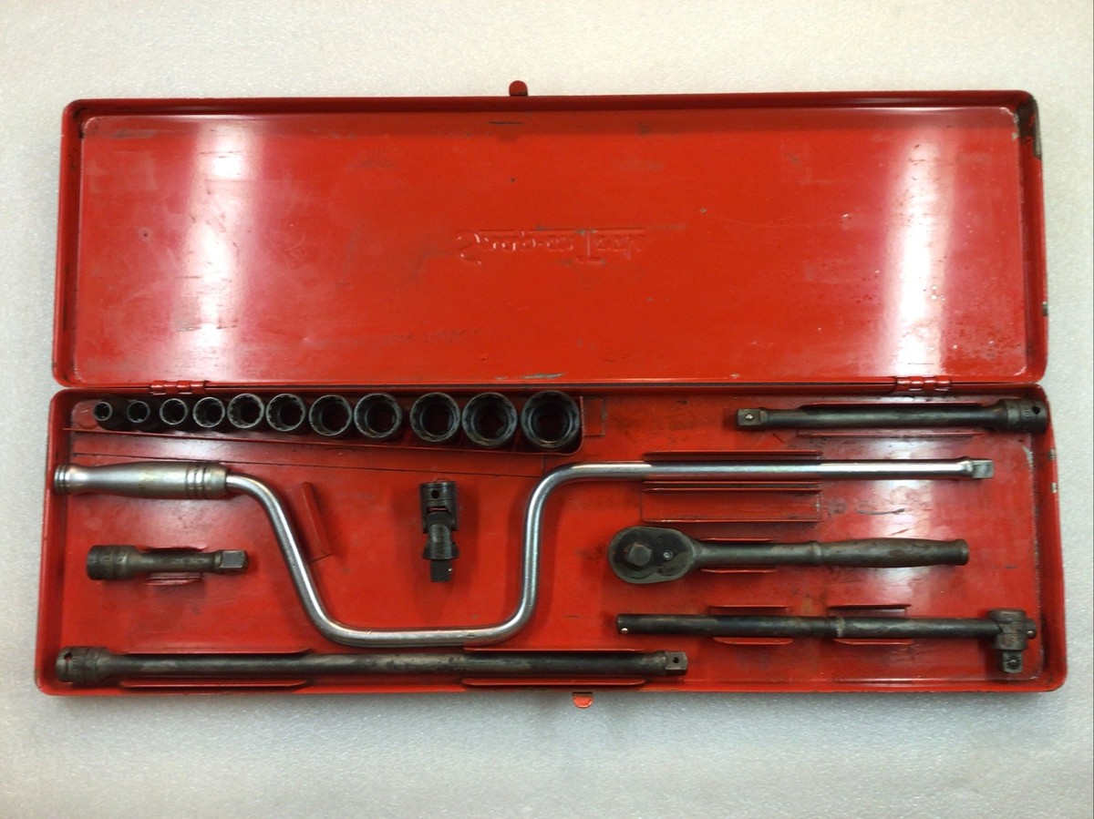 Snap On - 3/8”Dr., 12 Pt. General Service Set Industrial Finish-in