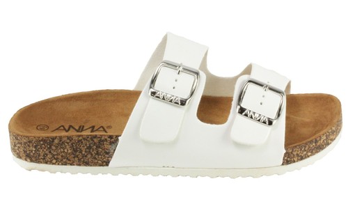 Sandalias planas para mujer ANNA Glory-100 con doble correa puntera abierta - Imagen 6 de 21