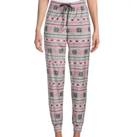 Pajama Pants Woman PLUS SIZE 3X (22W -24W) Gray Cuffed Soft Fleece