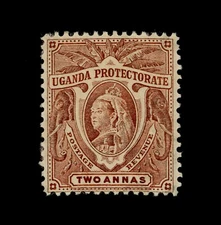 1898 Uganda Protectorate #71 Stamp QV 2 Annas MH Brown #21205