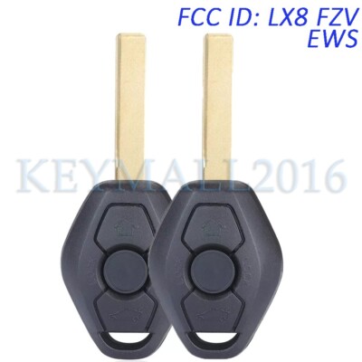 2 LX8 FZV EWS Remote Key Fob for BMW 3 5 7 E38 E39 E46 HU92 315/433MHz ID44 Chip