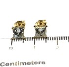 GIA 14k yellow gold 1.42ct princess diamond martini stud earrings Natural new — photo 5