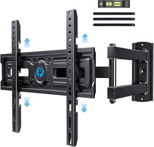 Full Motion TV Wall Mount for Most 26-60 inch Flat  Curved TVs, up to 77 lbs