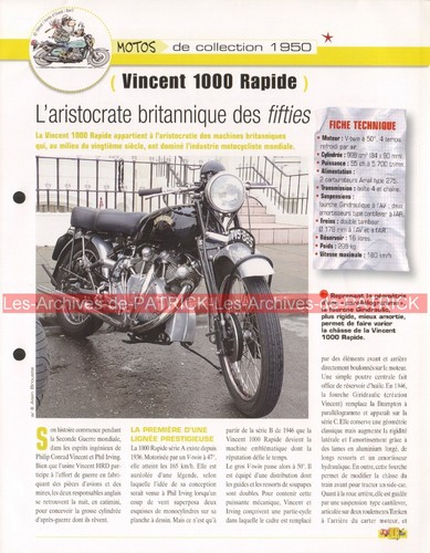 VINCENT 1000 Rapide 1950 HRD